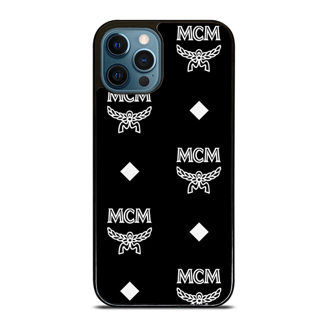 MCM WORLDWIDE LOGO BLACK iPhone 12 Pro Case Cover